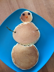 snowman pancake
